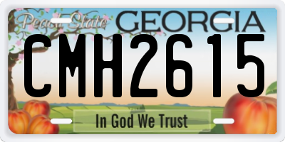 GA license plate CMH2615