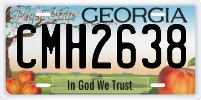 GA license plate CMH2638