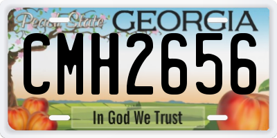 GA license plate CMH2656