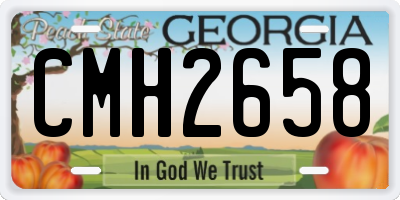GA license plate CMH2658