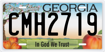 GA license plate CMH2719