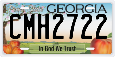 GA license plate CMH2722
