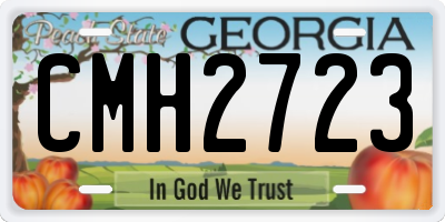 GA license plate CMH2723