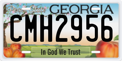 GA license plate CMH2956