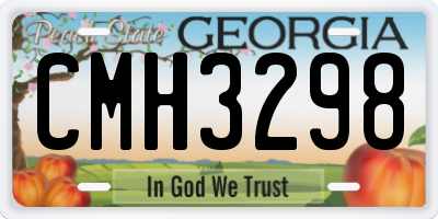 GA license plate CMH3298