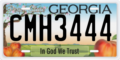 GA license plate CMH3444