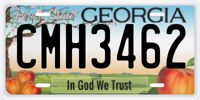 GA license plate CMH3462