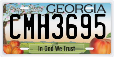 GA license plate CMH3695