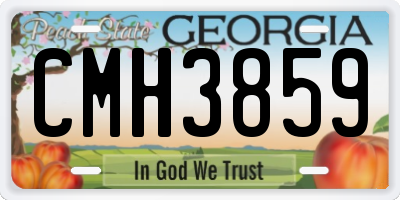 GA license plate CMH3859