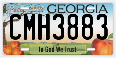 GA license plate CMH3883