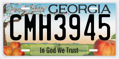GA license plate CMH3945