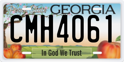 GA license plate CMH4061