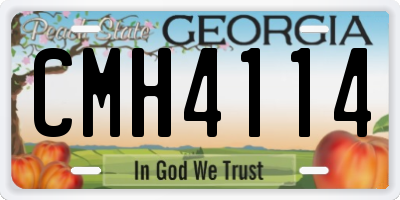 GA license plate CMH4114