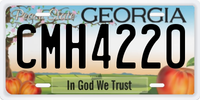 GA license plate CMH4220