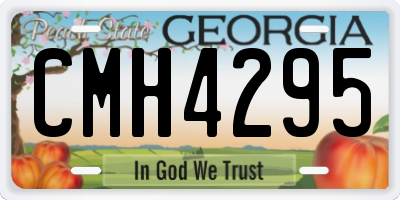GA license plate CMH4295
