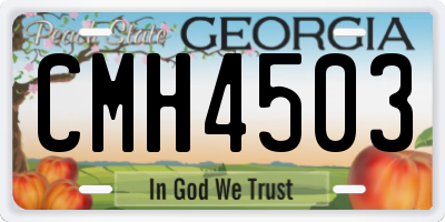 GA license plate CMH4503