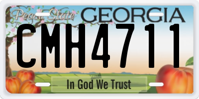 GA license plate CMH4711