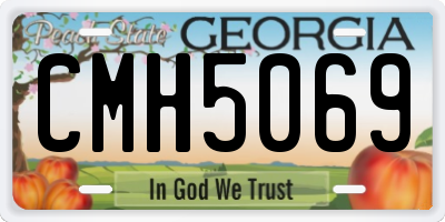 GA license plate CMH5069