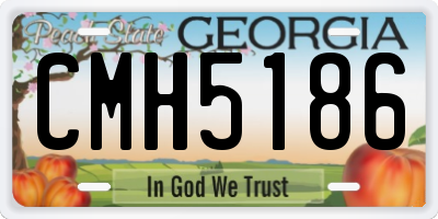 GA license plate CMH5186