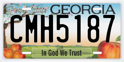 GA license plate CMH5187