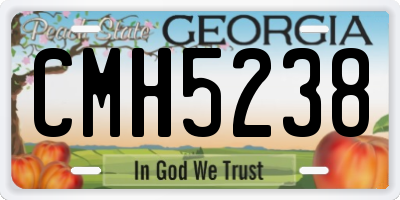 GA license plate CMH5238