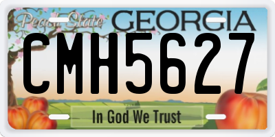 GA license plate CMH5627