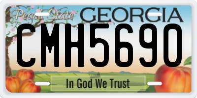 GA license plate CMH5690