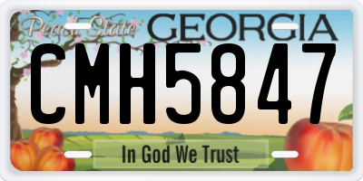GA license plate CMH5847