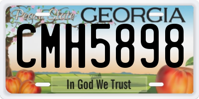 GA license plate CMH5898