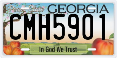 GA license plate CMH5901