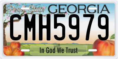 GA license plate CMH5979