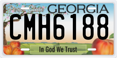 GA license plate CMH6188