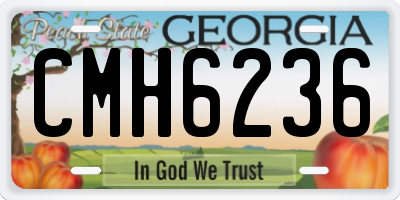 GA license plate CMH6236