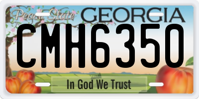 GA license plate CMH6350