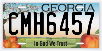 GA license plate CMH6457