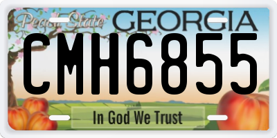 GA license plate CMH6855