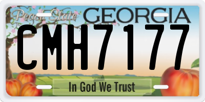 GA license plate CMH7177