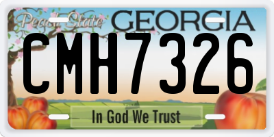GA license plate CMH7326