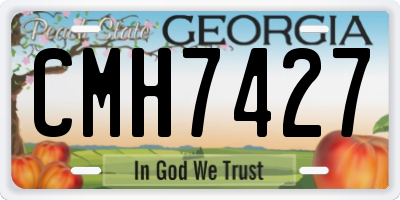 GA license plate CMH7427