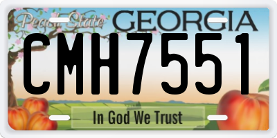 GA license plate CMH7551