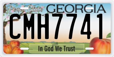 GA license plate CMH7741