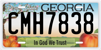 GA license plate CMH7838