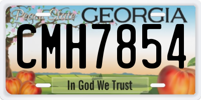 GA license plate CMH7854