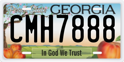GA license plate CMH7888