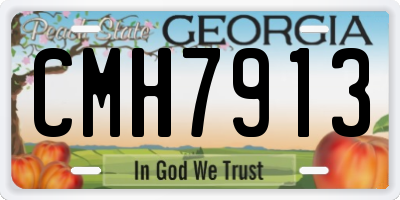 GA license plate CMH7913