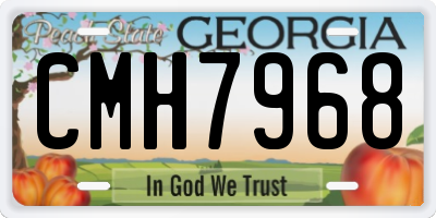 GA license plate CMH7968