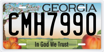 GA license plate CMH7990