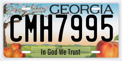 GA license plate CMH7995