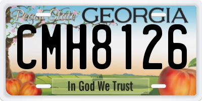 GA license plate CMH8126