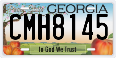 GA license plate CMH8145